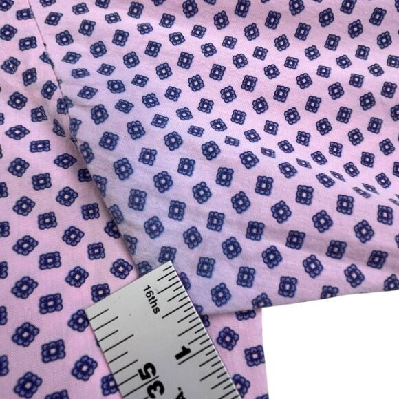 Polo Ralph Lauren Shirt Mens M Slim Fit Pink Geometric Floral Print Preppy - Picture 4 of 11